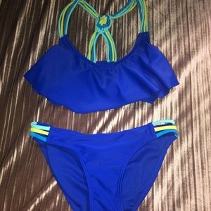 Xhilarations size small 2 piece blue bikini